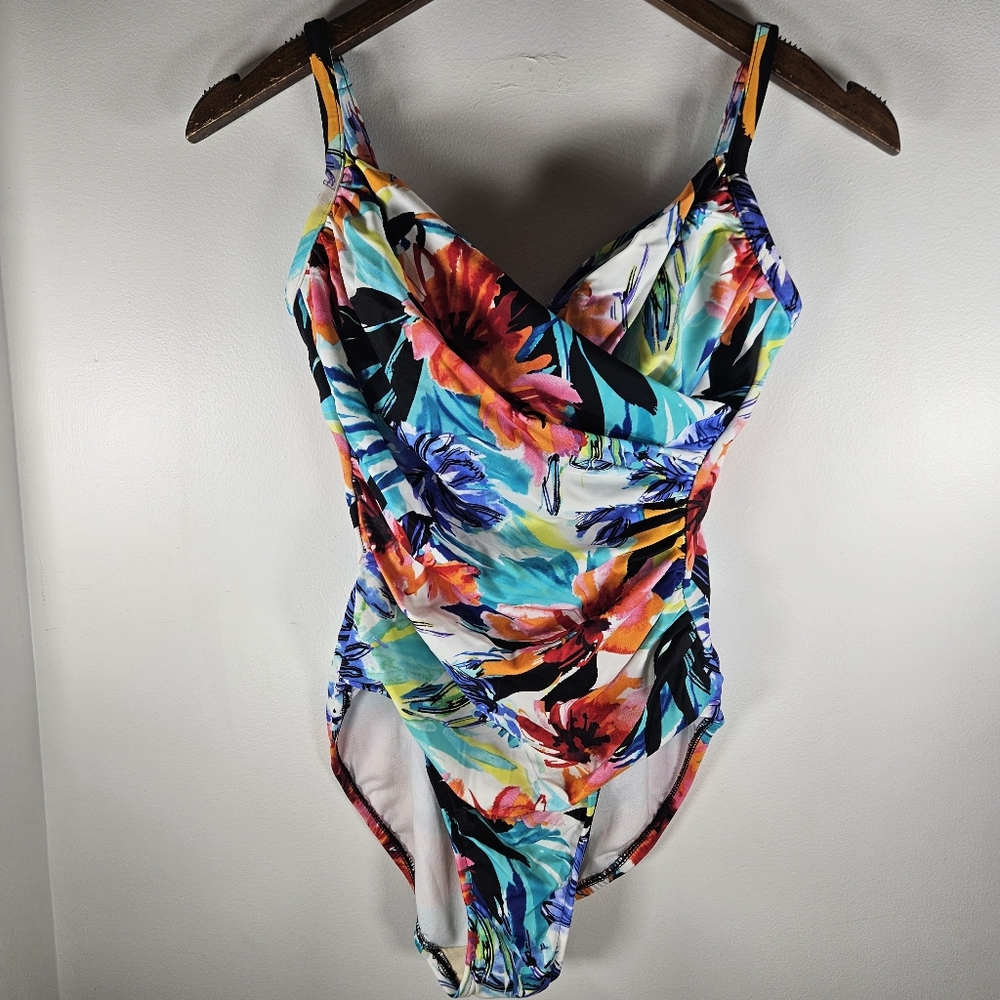 Paradise Bay Tropical Floral One Piece Swimsuit